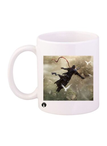 Assassin's Creed Video Game Printed Mug White/Purple/Yellow Standard Size