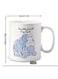 Ceramic Mug with Arabic Calligraphy &amp; Whimsical Blue Creature Design in Orange