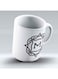 Modern Monogram M Printed Coffee Mug White