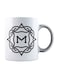 Modern Monogram M Printed Coffee Mug White