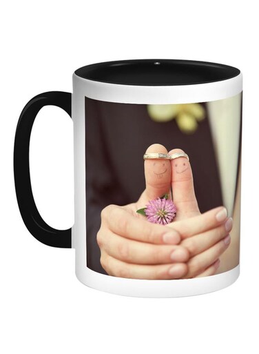 Joy Of Bride Printed Coffee Mug Black/White/Beige