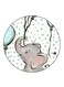 An Elephant Printed Fridge Magnet Round Multicolour