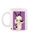 Cartoon Printed Coffee Mug White/Purple/Brown
