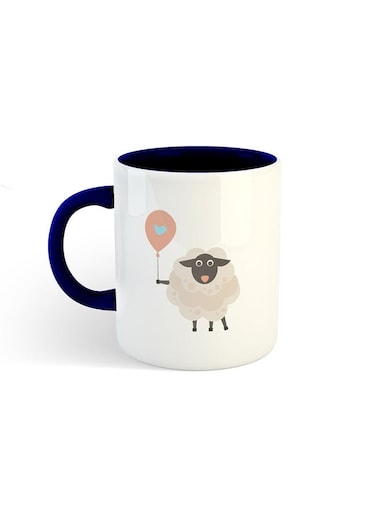 Eid Al-Adha Sheep Printed Mug White/Navy