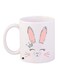 Cat Face Printed Coffee Mug White/Pink/Silver
