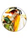 Vintage Art Printed Fridge Magnet Multicolour
