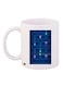 Printed Coffee Mug White/Blue 11ounce