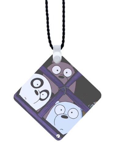 We Bare Bear Printed Car Mirror Pendant