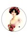 Vintage Art Printed Fridge Magnet Multicolour