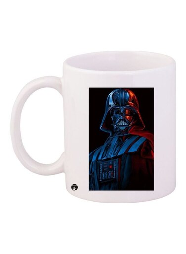 Darth Vader Printed Coffee Mug White/Black/Grey 11ounce