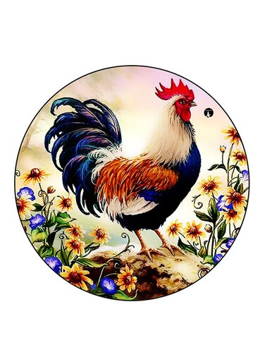 A Rooster Printed Fridge Magnet Multicolour