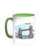 Bridge Of London Printed Coffee Mug Green/White 11ounce