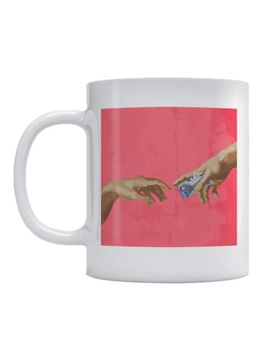 Take 5 Hundred Printed Mug White/Pink/Blue