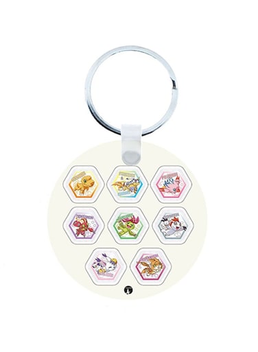 Digimon Anime Wooden Keychain