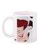 Cartoon Girl Printed Coffee Mug White/Beige/Red