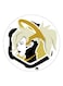 Cartoon Character Printed Fridge Magnet White/Black/Grey 5.5cm