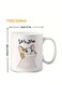 Funny Cat Meme &amp; Arabic Script Design, Humorous Gift for Friends, Coworkers, Office &amp; Home Use, Coffee Mug in black
