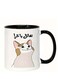 Funny Cat Meme &amp; Arabic Script Design, Humorous Gift for Friends, Coworkers, Office &amp; Home Use, Coffee Mug in black