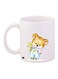 Teddy Bear Printed Coffee Mug White/Yellow/Blue 11ounce