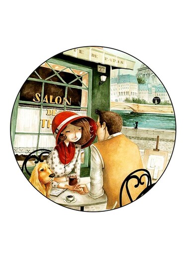 Man And Woman Printed Fridge Magnet Multicolour