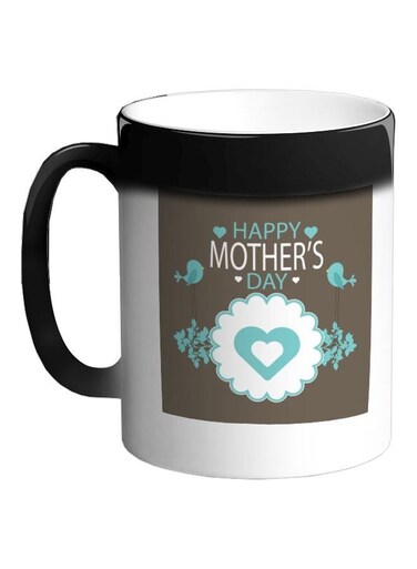 Happy Mother's Day Printed Colour Changing Coffee Mug Black 325ml