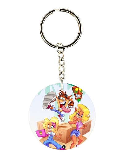 The Video Game Crash Double Side Printed Keychain