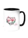 Couple Love Flamingo Printed Coffee Mug White/Black 11ounce