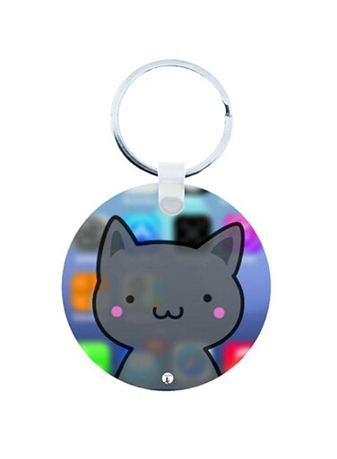 Cat Wooden Keychain