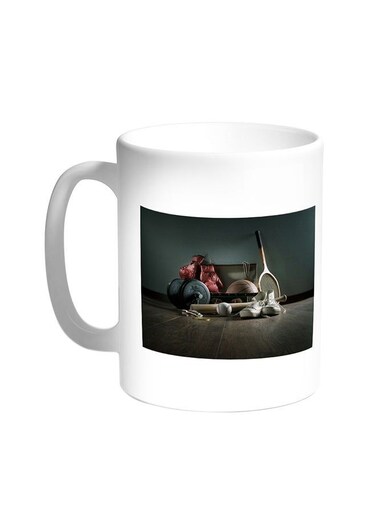 Sport Printed Coffee Mug White 11 ounce