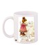 Printed Coffee Mug White/Pink/Brown 11ounce