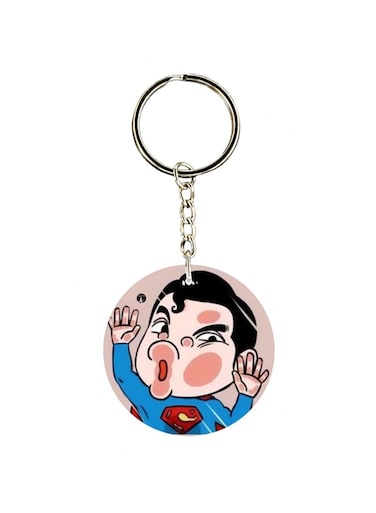 Cartoon Superman Printed Keychain