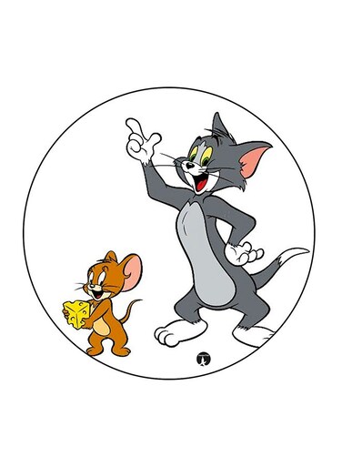 Tom And Jerry Printed Fridge Magnet Multicolour 5.5 x 5.5cm