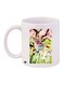 Flowers Printed Coffee Mug White/Pink/Green 11ounce