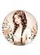 Girl Printed Fridge Magnet Round Multicolour