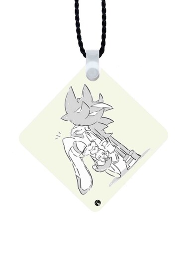 Sonic Printed Car Mirror Pendant