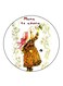 A Girl Printed Fridge Magnet Multicolour