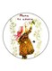 A Girl Printed Fridge Magnet Multicolour