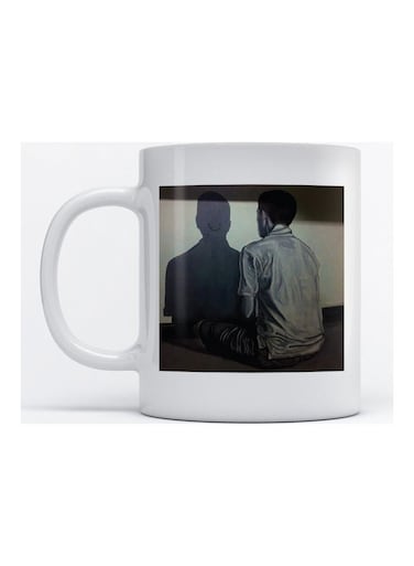 Mug Sad Man for Coffee and Tea White