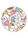 Rabbits Printed Fridge Magnet Multicolour