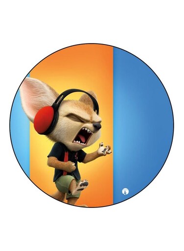 Cartoon Printed Fridge Magnet Blue/White/Beige 5.5cm