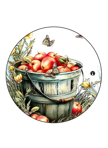 Food Printed Fridge Magnet Round Multicolour