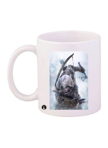 Assassin Creed Scene Printed Coffee Mug White Grey