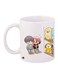Cartoon Characters Printed Coffee Mug White/Pink/Grey
