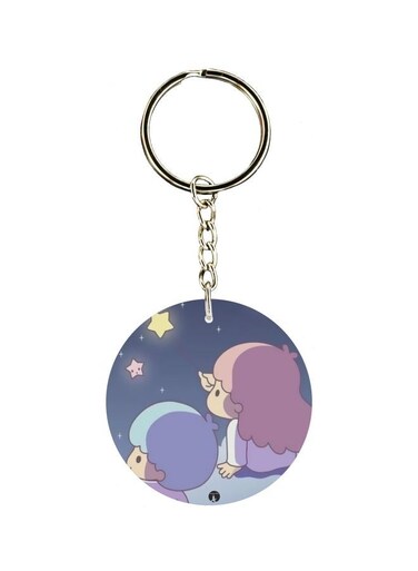 Cartoon Printed Double Sided Keychain