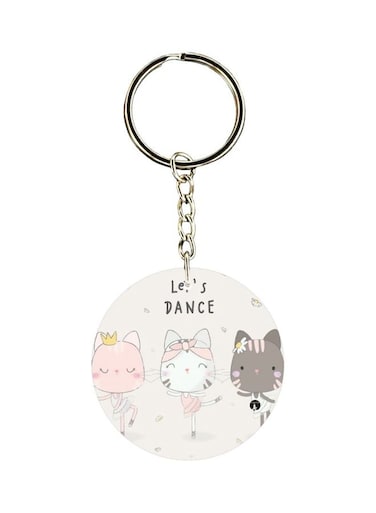 Cat Printed Keychain