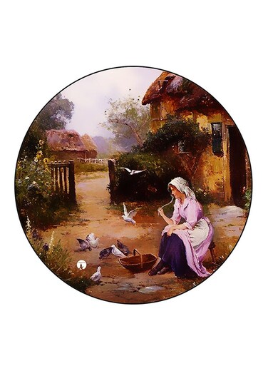 Vintage Art Printed Fridge Magnet Multicolour