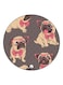 Dog Printed Fridge Magnet Grey/Beige/Pink 5.5cm
