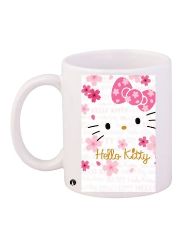 Hello Kitty Printed Coffee Mug White/Pink/Black