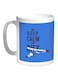 Keep Calm And Diet Printed Coffee Mug Blue/White/Black 11ounce