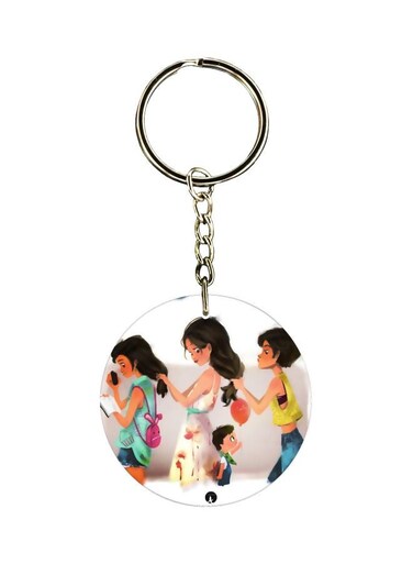 Cartoon Themed Dual Sided Keychain